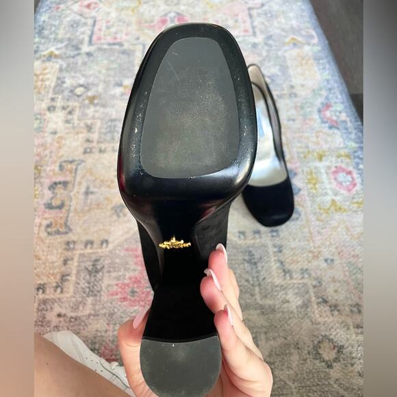 Prada Calzature Donna Camoscio Suede Heels Sz 38 8 - Picture 5 of 10